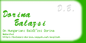 dorina balazsi business card